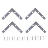 Stanley Hardware Flat Corner Brace 4" Zinc-Silver