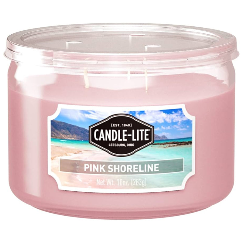 Candle Light Candle EDES 10Oz Pink Shoreline-Pink