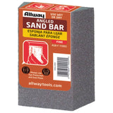 Allway Asb-F Fine Angled Sanding Sponge 4"X2-1/2"X1" Aluminium - Grey