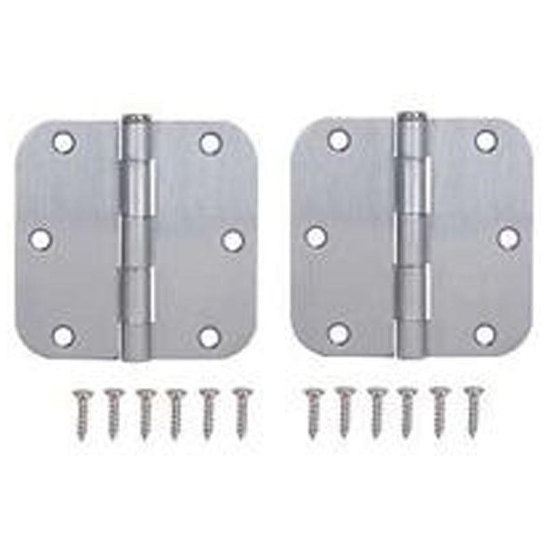 Prosource Door Hinge Rd 3.5X3.5"-Satin Chrome