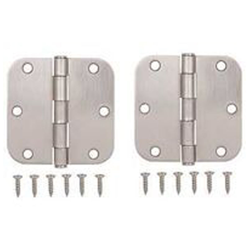 Prosource Door Hinge Rd 3.5X3.5"-Satin Nickel