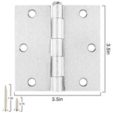Prosource Door Hinge Squr 3.5X3.5"-Satin Nickel