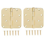 Door Hinge 5/8Rd 4X4" Brt Brs -Gold