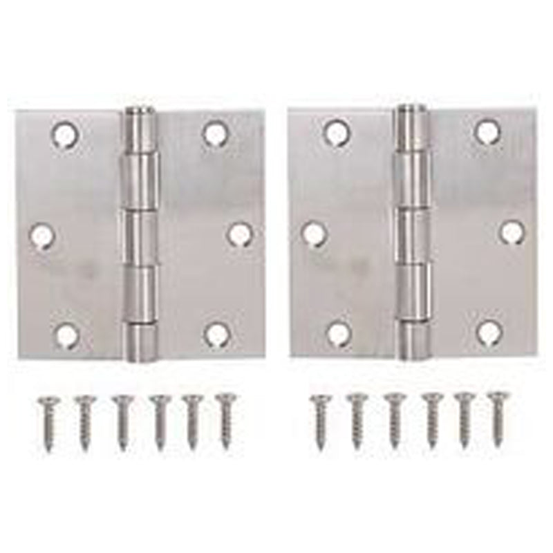 Prosource Door Hinge Squr 3.5X3.5-Satin Nickel