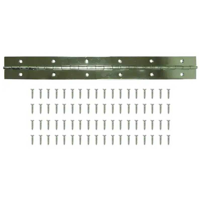 Prosource Continuous Hinge 1-1/2X72-Bright Nickel