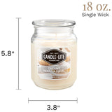 Candle Lite Candle Edes 18Oz Creamy Van Swirl-White