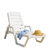 كرسي الشمس - أبيض كرسي شاطئ جميل