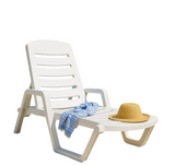 كرسي الشمس - أبيض كرسي شاطئ جميل