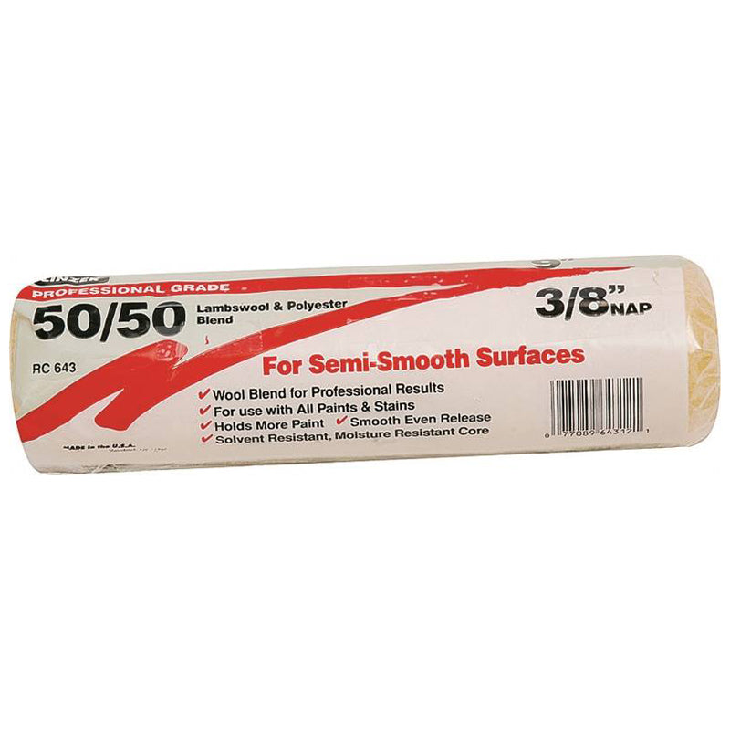 Linzer 50/50 Paint Roller Cover 3/8X9" Lambswool- Beige