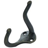Prosource Coat And Hat Hook Zinc Antique Brass-Black