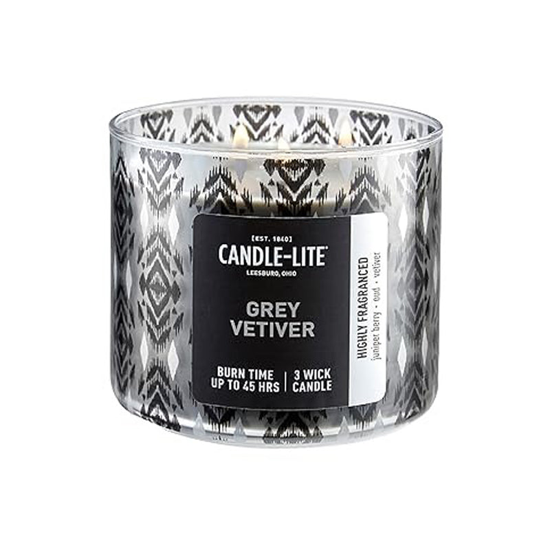 Candle Lite Candle Edes 14Oz Grey Vetiver - Gray