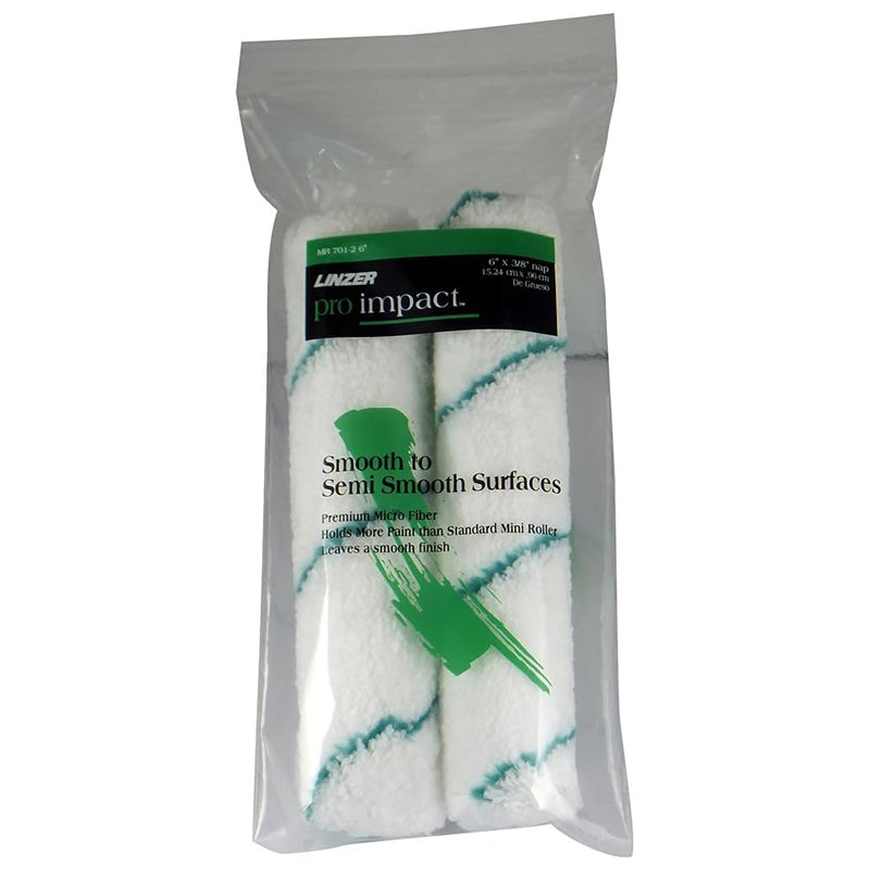 Linzer Mini Paint Roller Cover 3/8X4" -Pro Impact- Gray