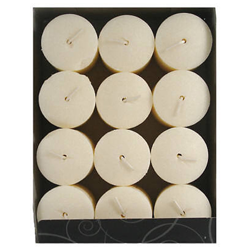 Candle Light Candle EDES VOT 12Hr Crmyvanswirl-Off-White