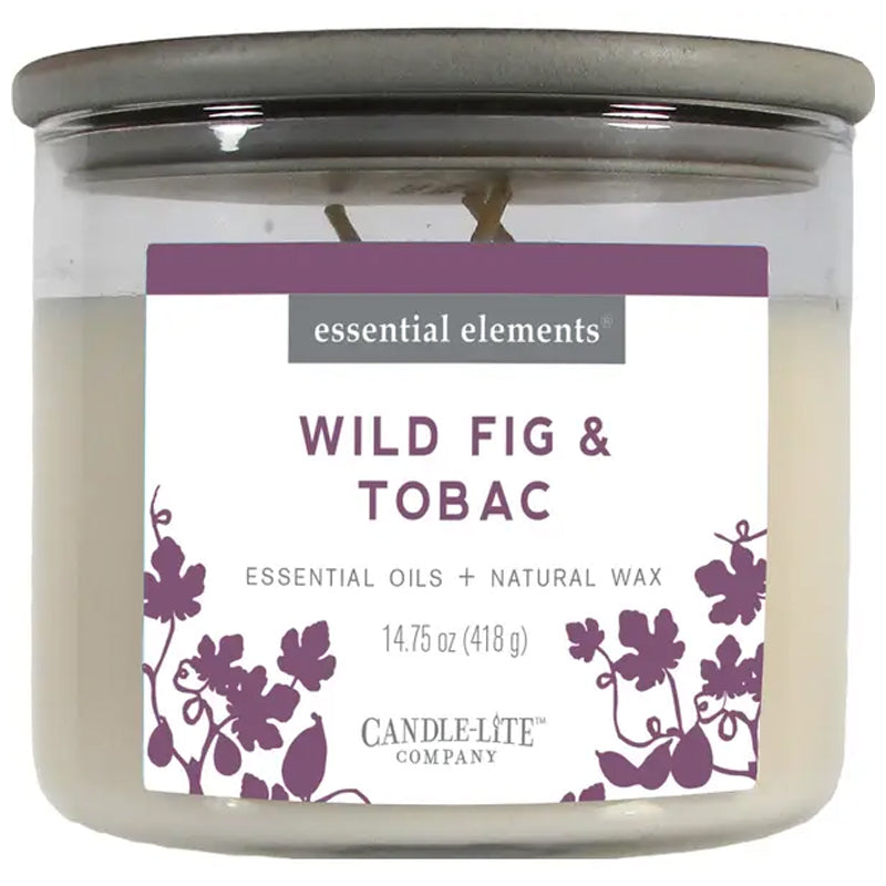 Candle Light Candle ESEL 14.75Oz Wild Fig & Tobac-Off-White