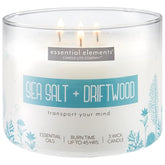 Essential Elements Candle Esel 14.75Oz Salt Grape Fruite & Pom - White