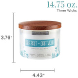 Candle Esel 14.75Oz Salt Grape Fruite & Pom - White