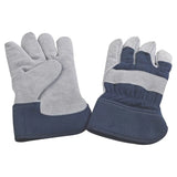 Diamondback Mens Work Leather Insulated Gloves-Gray & Blue