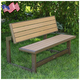 Lifetime Convertible Bench With Simulated Wood Finish 55.5"-Brown