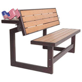 Lifetime Convertible Bench With Simulated Wood Finish 55.5"-Brown