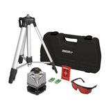 Johnson Level & Tool Rotary Manual Laser Level Kit-Silver
