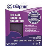 Blue Dolphin Emery Cloth Sheets 9X11 Medium 5Pk-Dark Gray