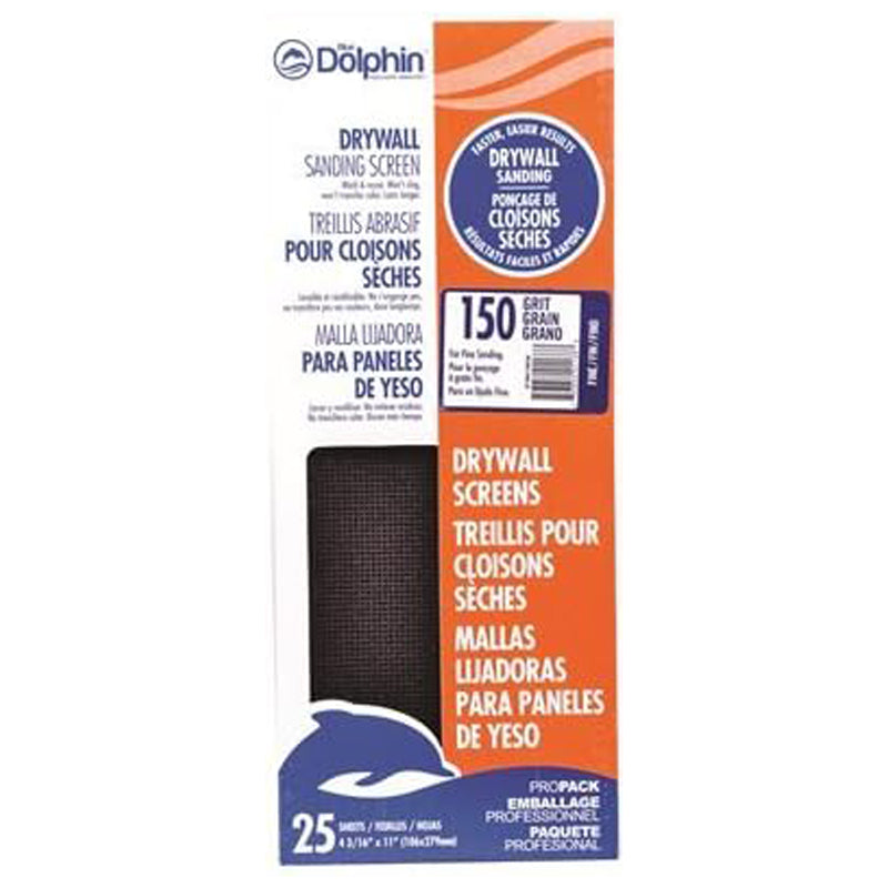 Blue Dolphin Drywall Screens 4-3/16"X11" 25Pk-Dark Gray
