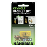 Hangman 7Pc Keyhole Hanging Kit 100Lb-Gold