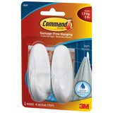 Command™ 2Pc Plastic Towel Hook Medium-White