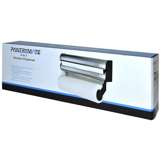 3-In-1 Kitchen Dispenser - Black & Silver