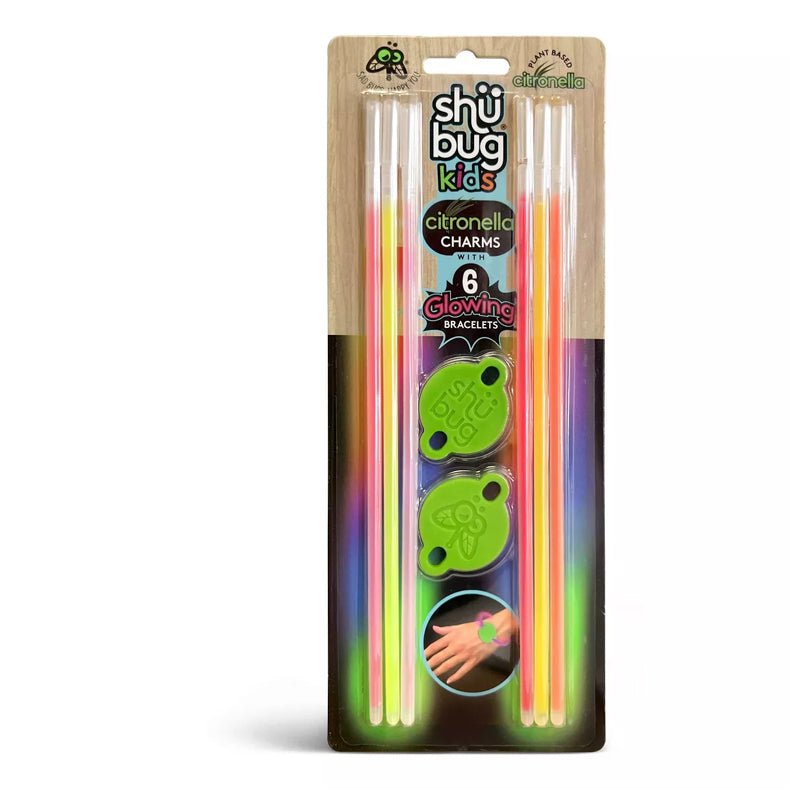 6Pc Glowing Bracelets W/Charms Asstd-Shubug Kids