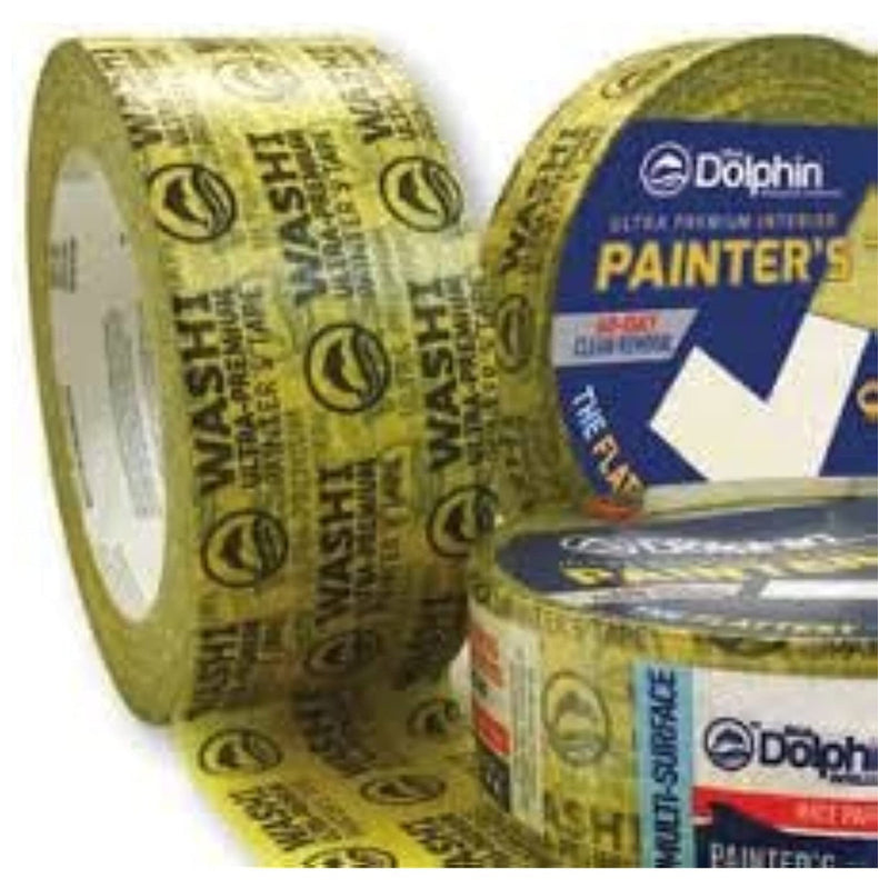 Blue Dolphin Ultra Premium Painters Tape 1.41X54.6Yd-Advanced Washi-Gold