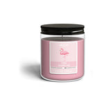 Candle Light Jar Candle With Top Lid 6.5Oz Pink Shoreline Scent-Pink