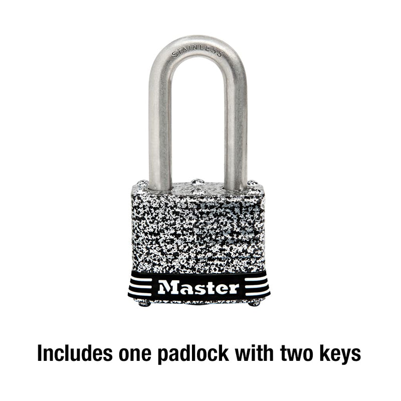 Master S.Stl Laminated Padlock 1-1/2"-Silver