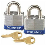 Master 1-1/2 Laminated Padlock 2PK-Silver