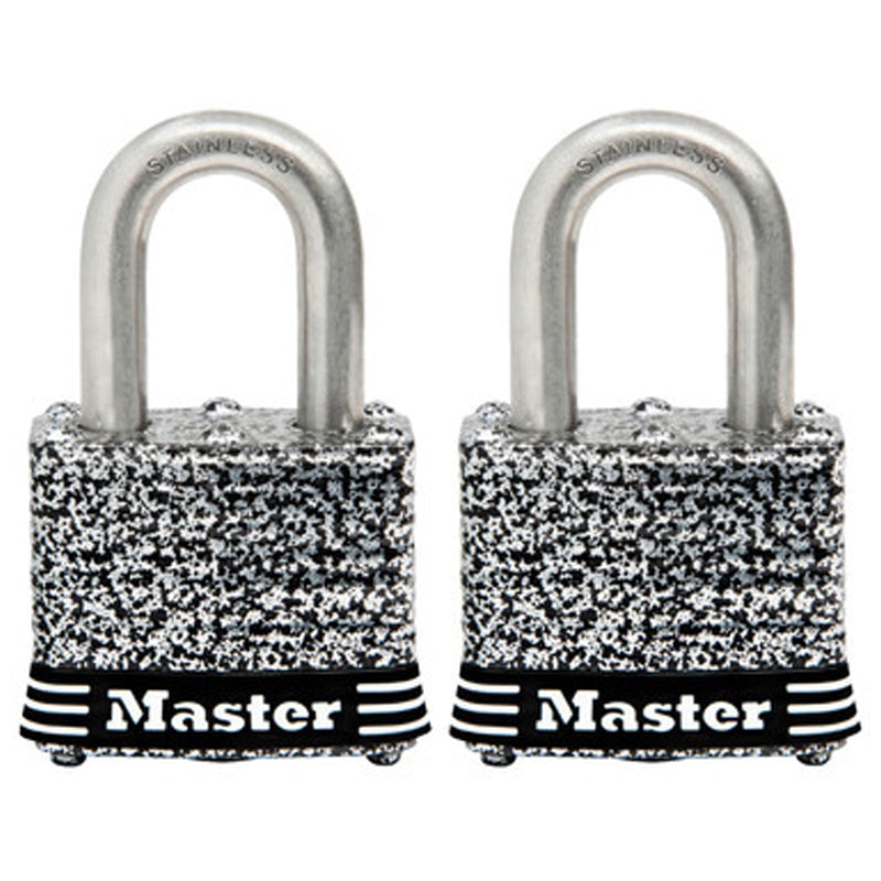 Master Laminated Padlock 2Pk-Silver