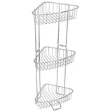 3 Tier Shower Shelf Satin - York Lyra - Chrome