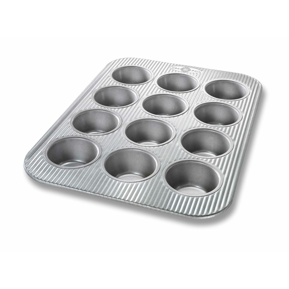 Muffin Pan 12 Cups , Silver Color