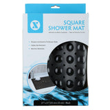 Square Shower Mat, Black Color