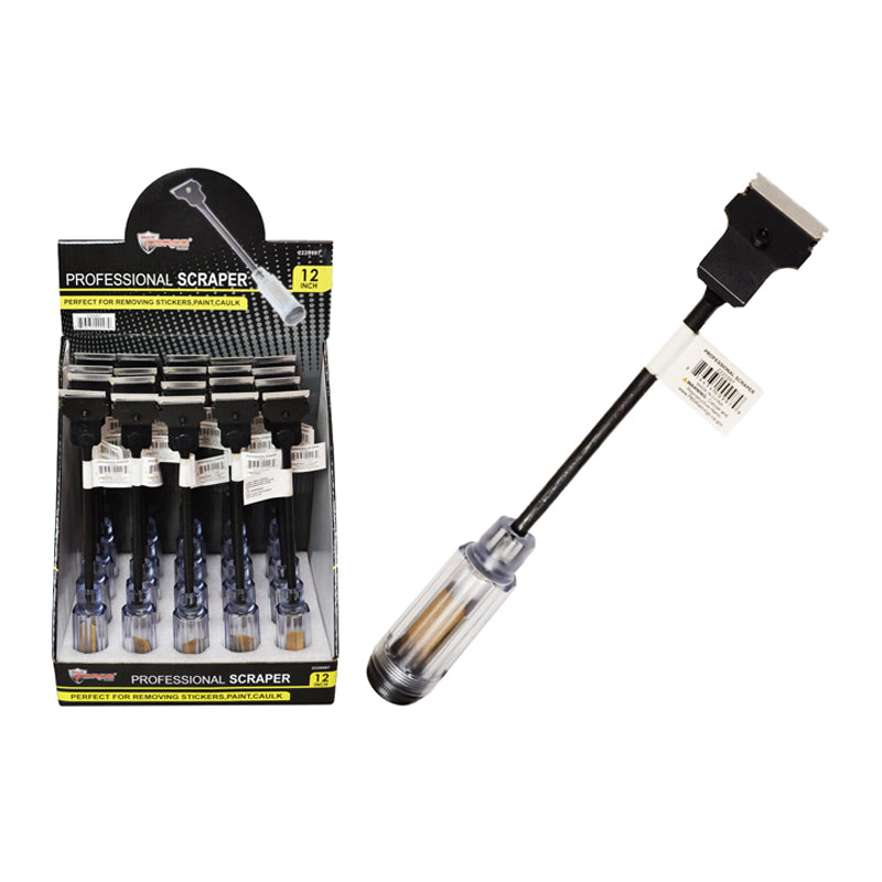 Max Force Long Scraper With Blades- Black