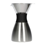Asobu Pourover Coffee Maker-Silver&Black