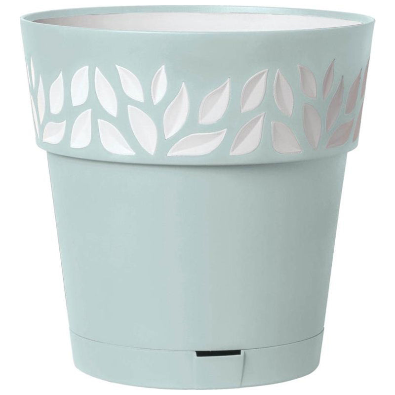 Deroma Leaf Pot 7.9"-Blue/White