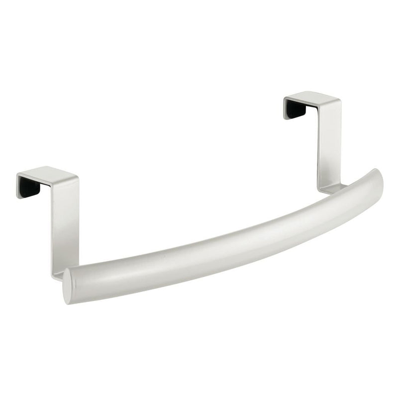 Curved Towel Bar Brushed Stainless Steel - Pearl White
