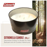 Coleman Citronella Scented Candle 20Oz Tin Bucket -Black