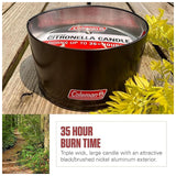 Coleman Citronella Scented Candle 20Oz Tin Bucket -Black