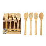 Bamboo Kitchen Utensil Set - Brown
