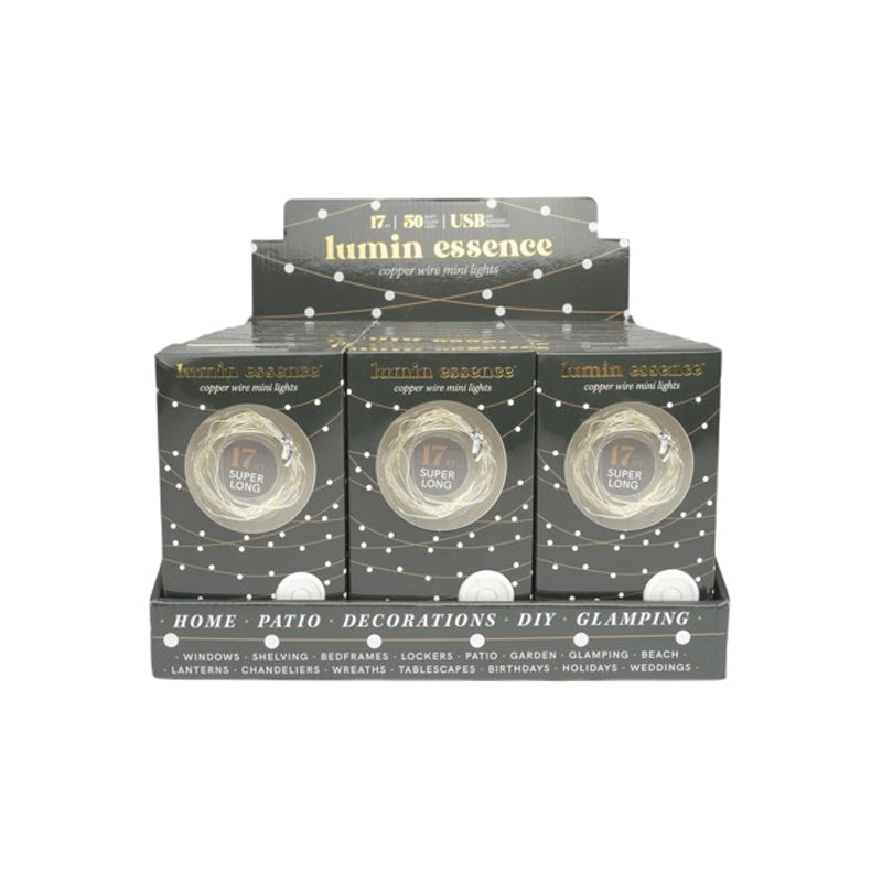 Lumin Essence 50 Led Copper Wire Mini Lights -Black