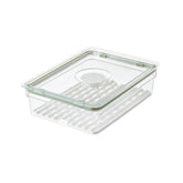 Idesign Fresh Food Storage Bin W/Tray - Clear