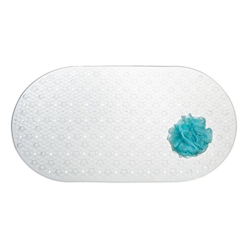 Idesign Circlz Anti-Slip Bath Mat – 27.2×15.4×3"-Clear