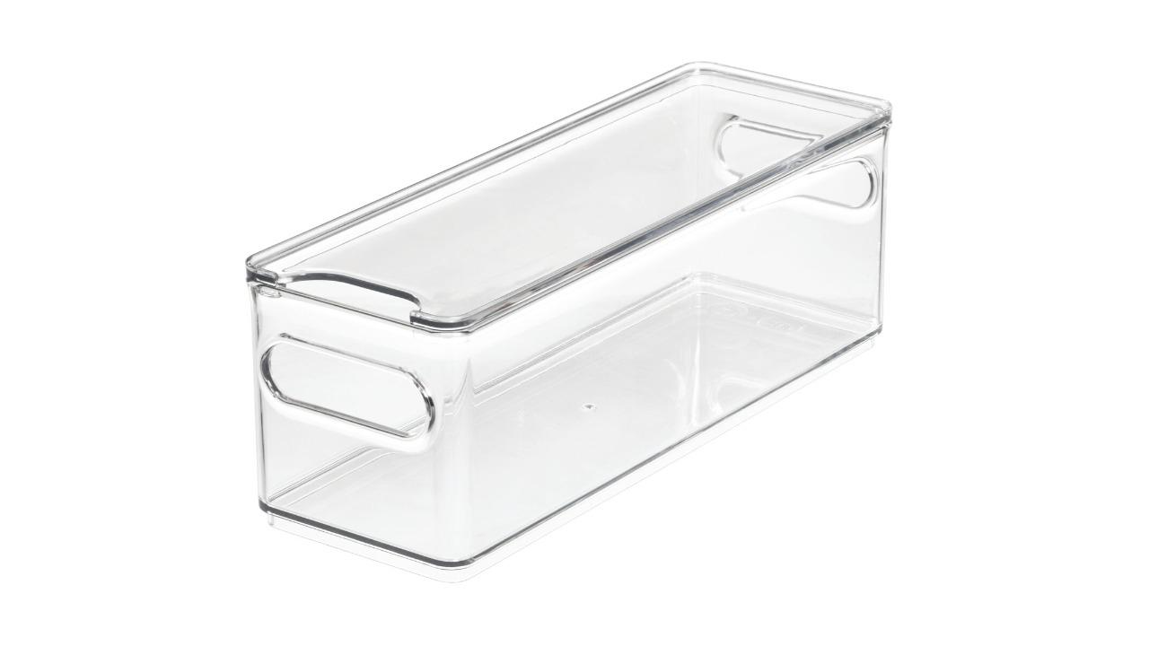 Idesign The Home Edit Narrow Fridge Bin-Clear
