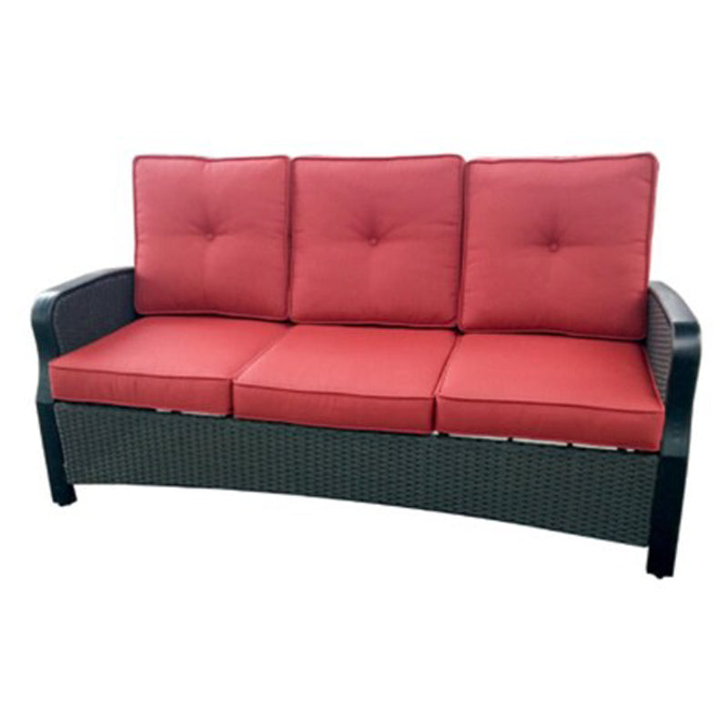 Siesta Key Sofa Wine Chusion - Black-Red